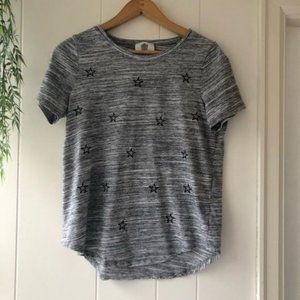 Anthropologie?Lilies?Closet Embroidered Star Tee